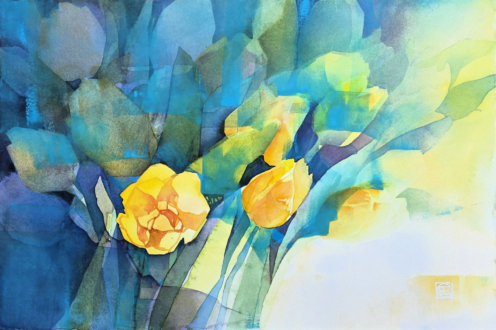 Christine Berlinson-Esser Cache-cache en Bleu et Jaune