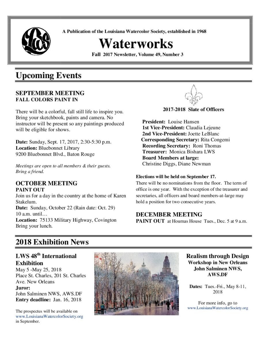 thumbnail of LWS Newsletter Fall 2017