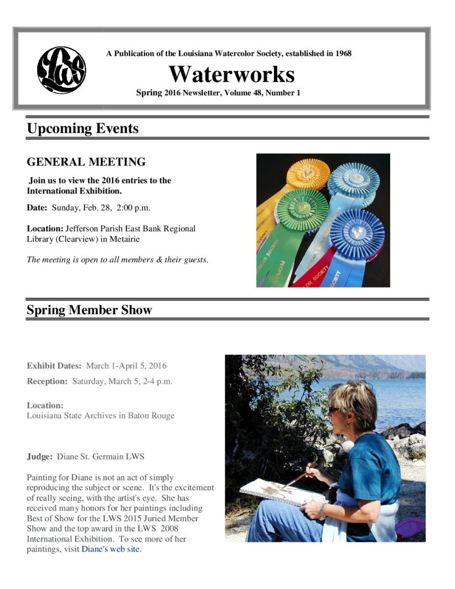 thumbnail of LWS Newsletter Spring 2016