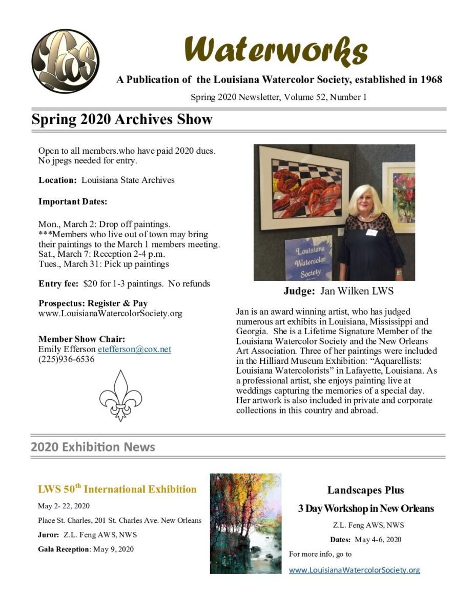thumbnail of LWS Newsletter Spring 2020