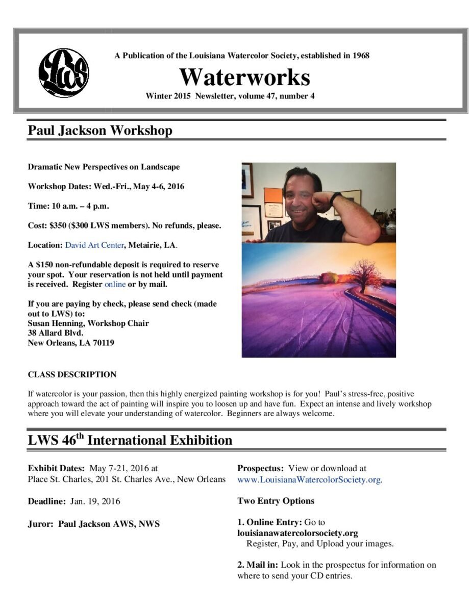 thumbnail of LWS Newsletter Winter 2015