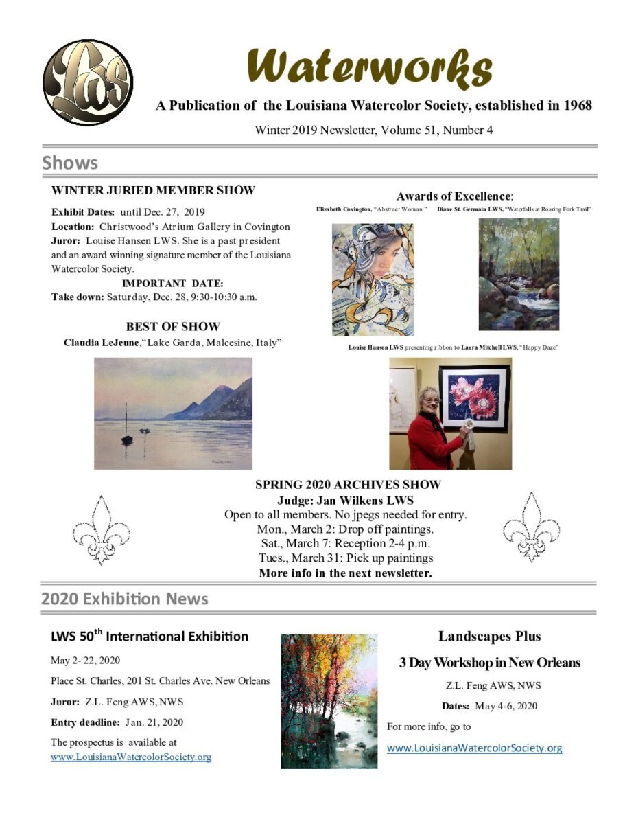 thumbnail of LWS Newsletter Winter 2019