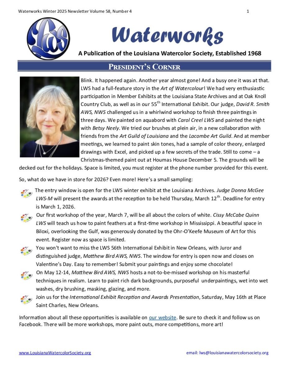 thumbnail of LWS Newsletter Winter 2025