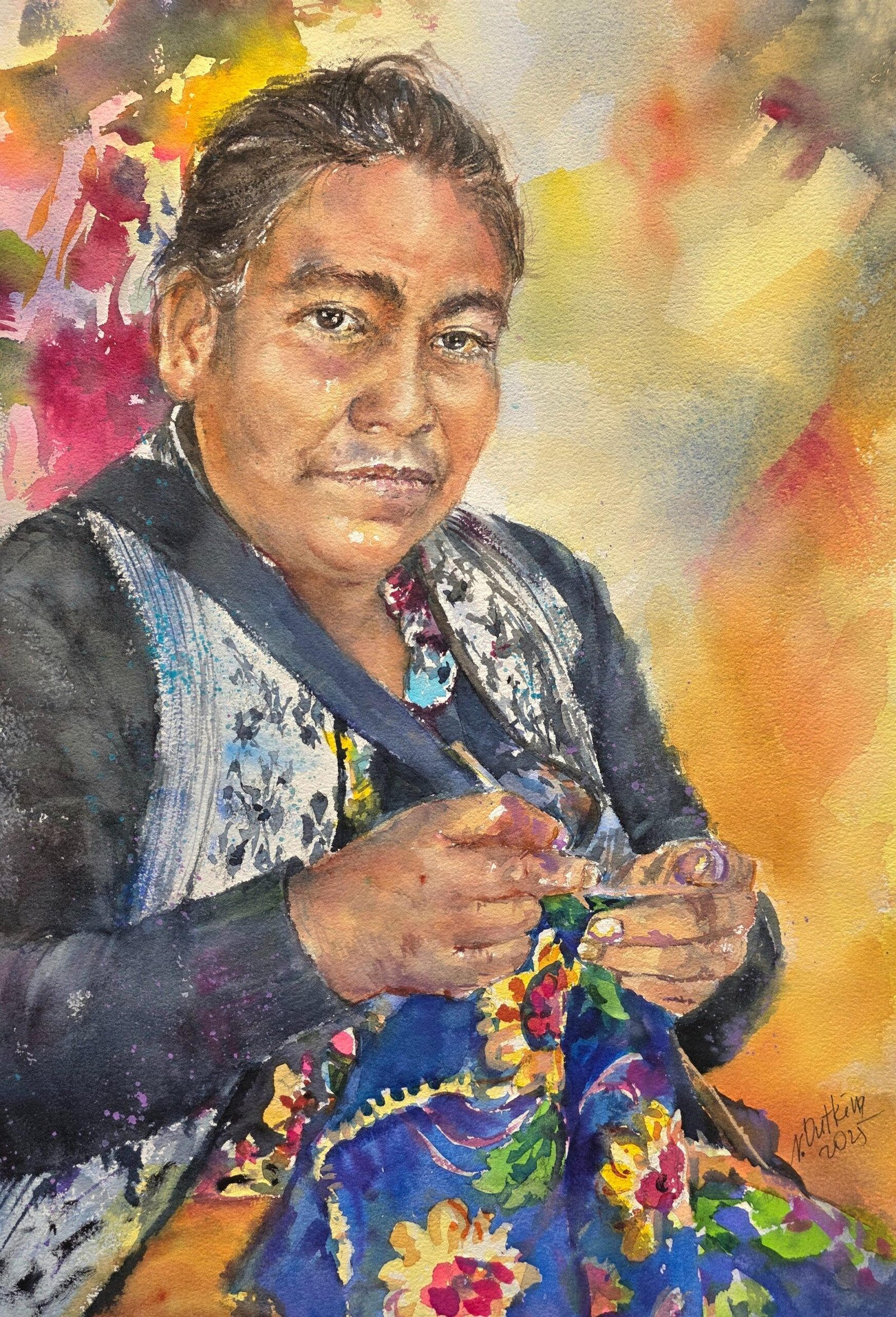 Natalia Outkina Stitching Her Memories